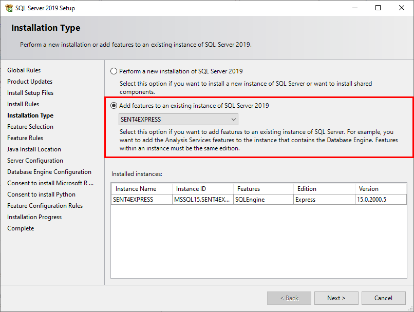 Microsoft SQL Server 2019 Instance